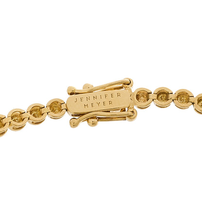 Jennifer Meyer 18K Yellow Gold Mini Bezel Tennis Bracelet 3 of 4