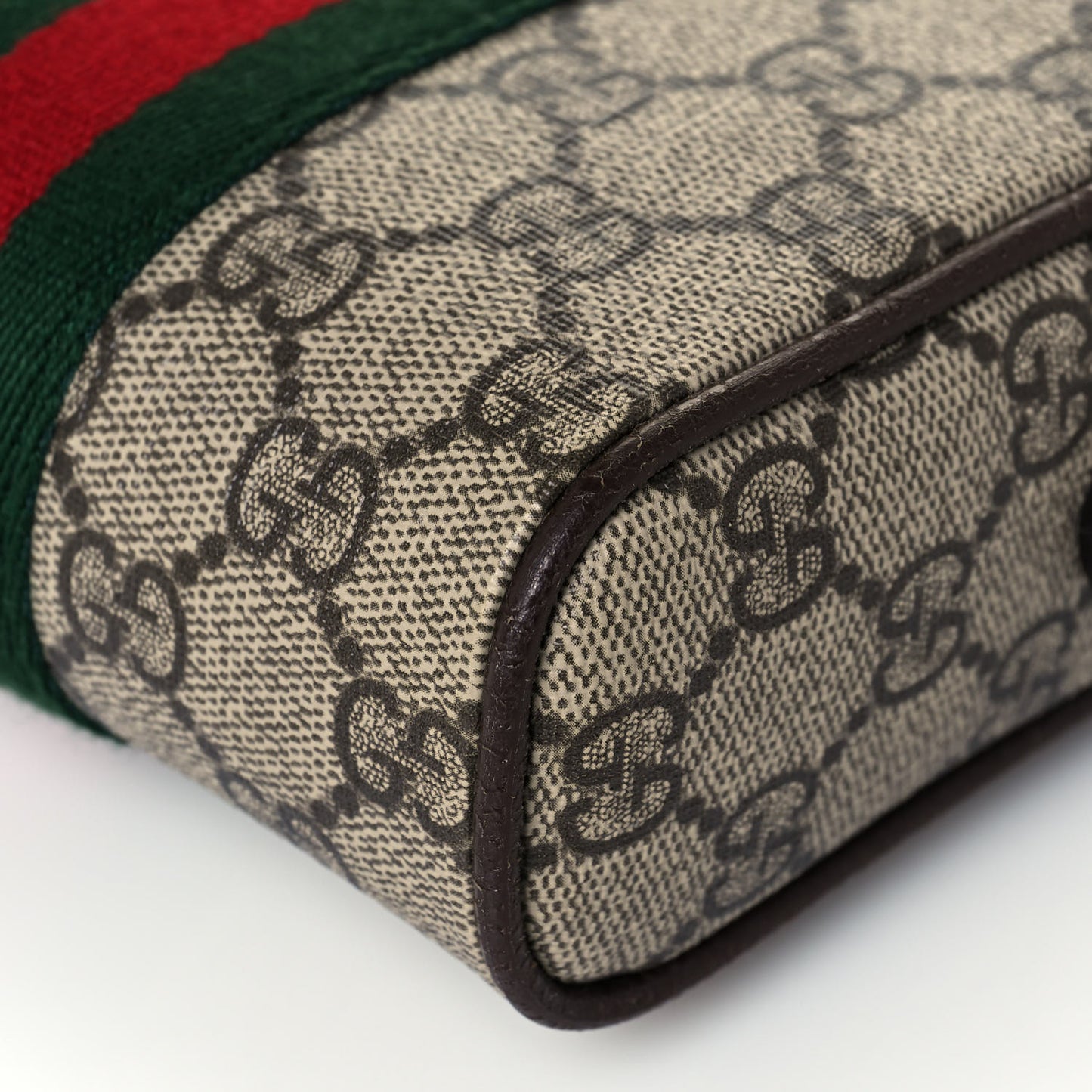 GG Supreme Monogram Web Mini Ophidia Messenger Brown