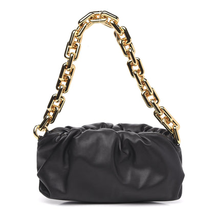 Bottega Veneta Calfskin The Pouch Chain Black 1 of 9