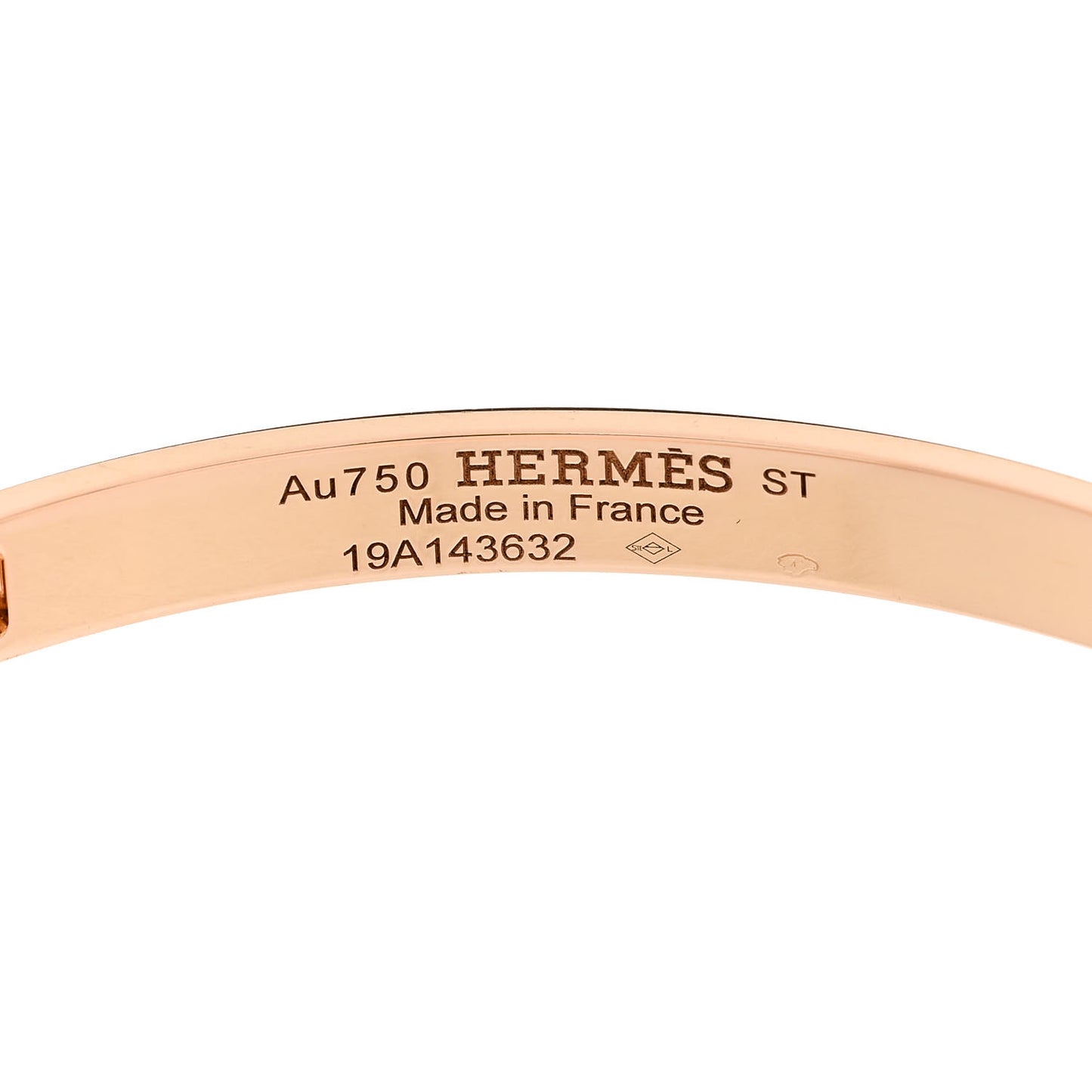 18K Rose Gold Diamond PM H D'Ancre Bracelet ST