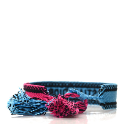 Christian Dior Woven Cotton J'Adior Friendship Bracelet Pink Fluorescent Blue 3 of 3