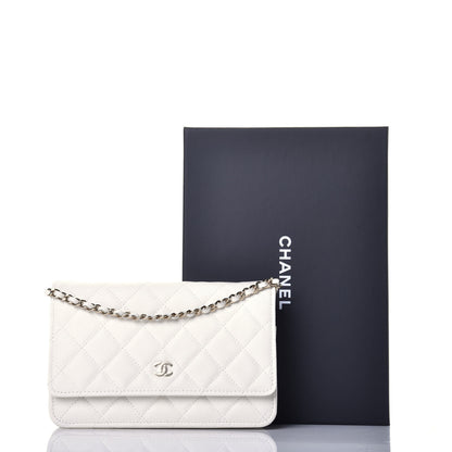 Chanel Caviar Quilted Wallet On Chain WOC White 9 of 9