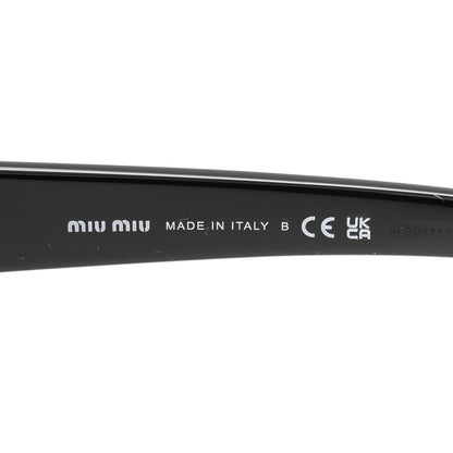 Miu Miu Acetate Oval Reverie Sunglasses SMU B09 Black 5 of 7