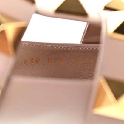 Valentino Garavani Calfskin Roman Stud Ankle Strap Flat Mules 39 Rose Cannelle 8 of 8