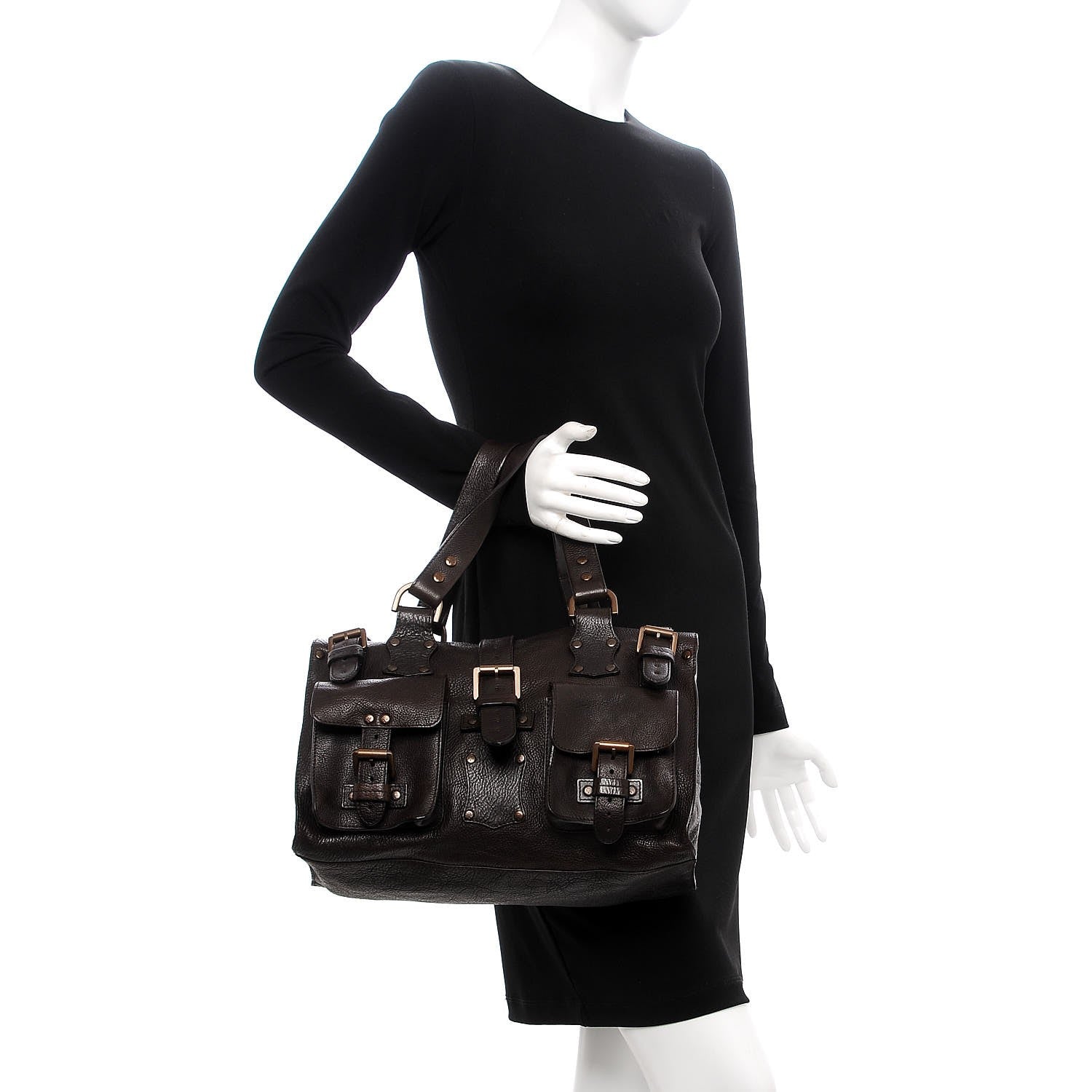 Mulberry Calfskin Roxanne Satchel Chocolate 2 of 9