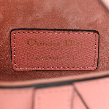 Christian Dior Grained Calfskin Mini Saddle Bag Pink 6 of 10