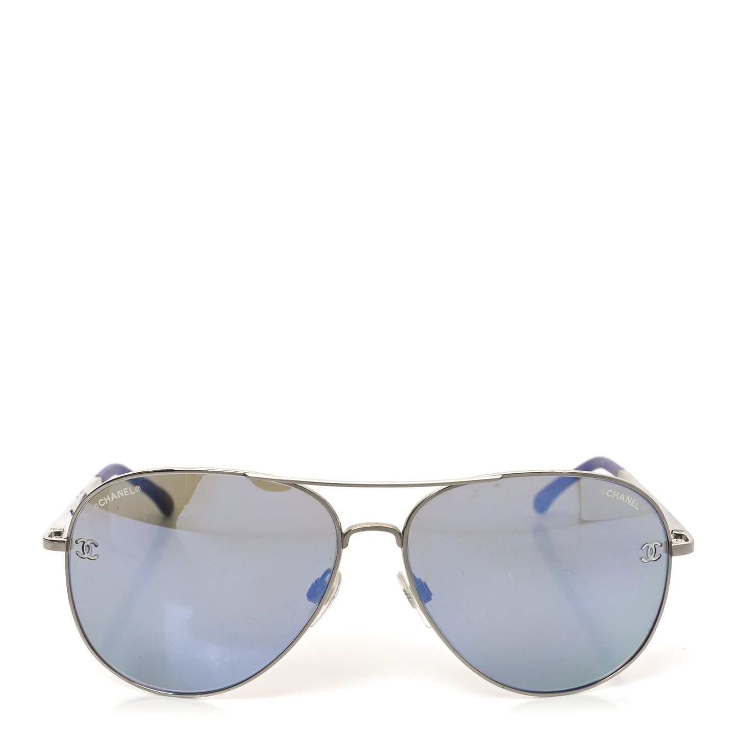 Metal Pilot Aviator CC Sunglasses 4189-T-Q Silver