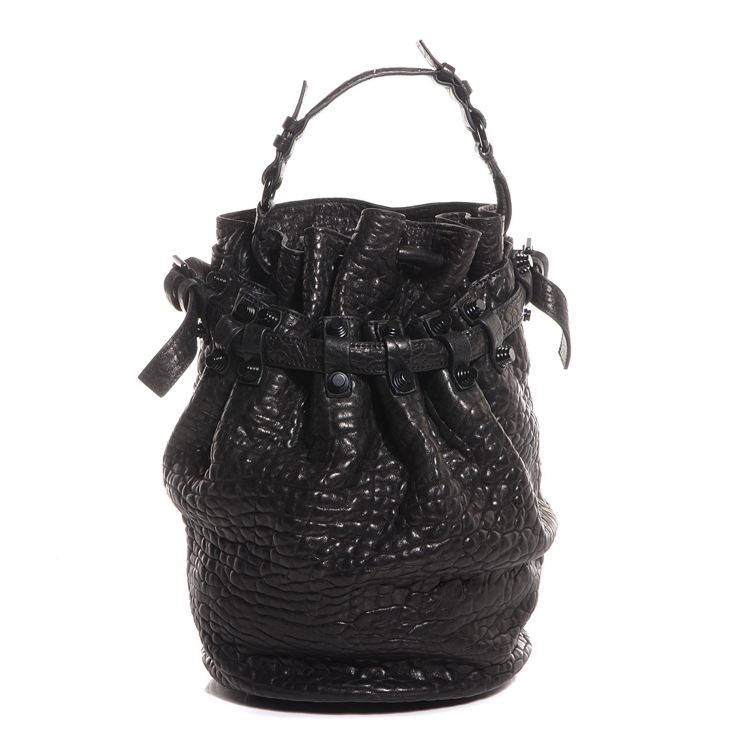 Alexander Wang Pebbled Lambskin Diego Bucket Bag Black w Black Hardware 1 of 7