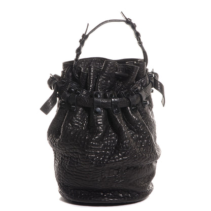 Alexander Wang Pebbled Lambskin Diego Bucket Bag Black w Black Hardware 1 of 7