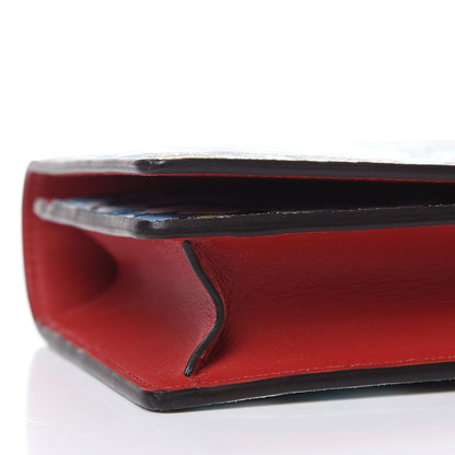 Gucci GG Supreme Monogram Blooms Chain Wallet Blue 7 of 9