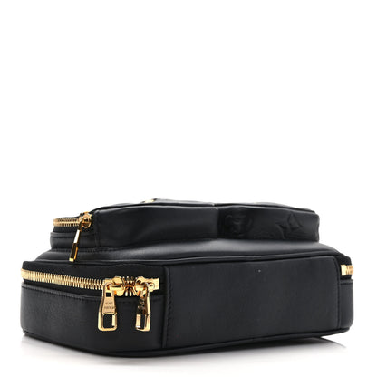 Louis Vuitton Calfskin Monogram Embossed Utility Crossbody Black 4 of 8