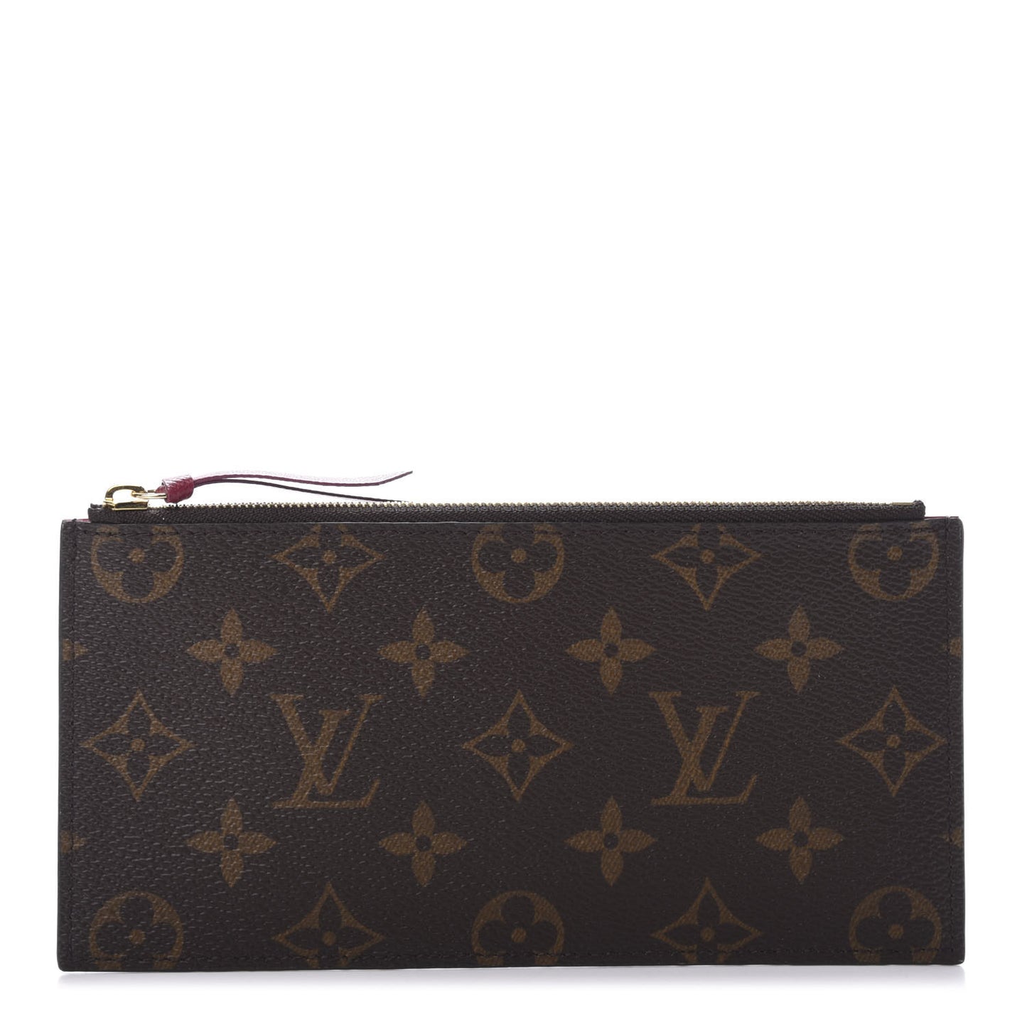 Monogram Felicie Chain Wallet Zippered Insert Fuchsia