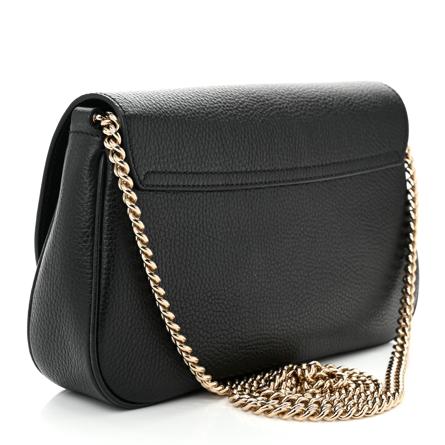 Gucci Pebbled Calfskin Medium Soho Flap Crossbody Black 3 of 10