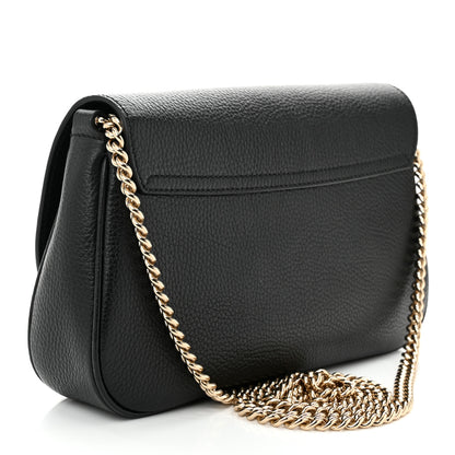 Gucci Pebbled Calfskin Medium Soho Flap Crossbody Black 3 of 10