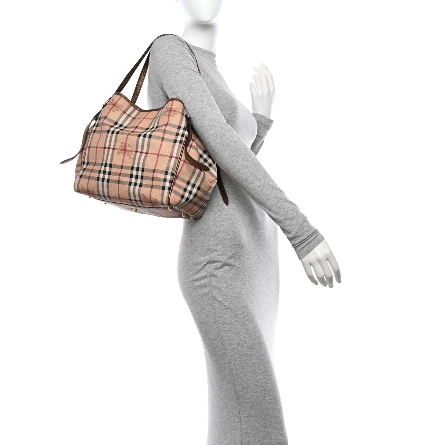 Burberry Haymarket Check Small Canterbury Tote Bronze 2 of 17