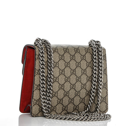 Gucci GG Supreme Monogram Mini Dionysus Shoulder Bag Hibiscus Red 3 of 6