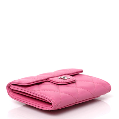 Chanel Lambskin Quilted Flap Card Holder Wallet Pink 4 of 8