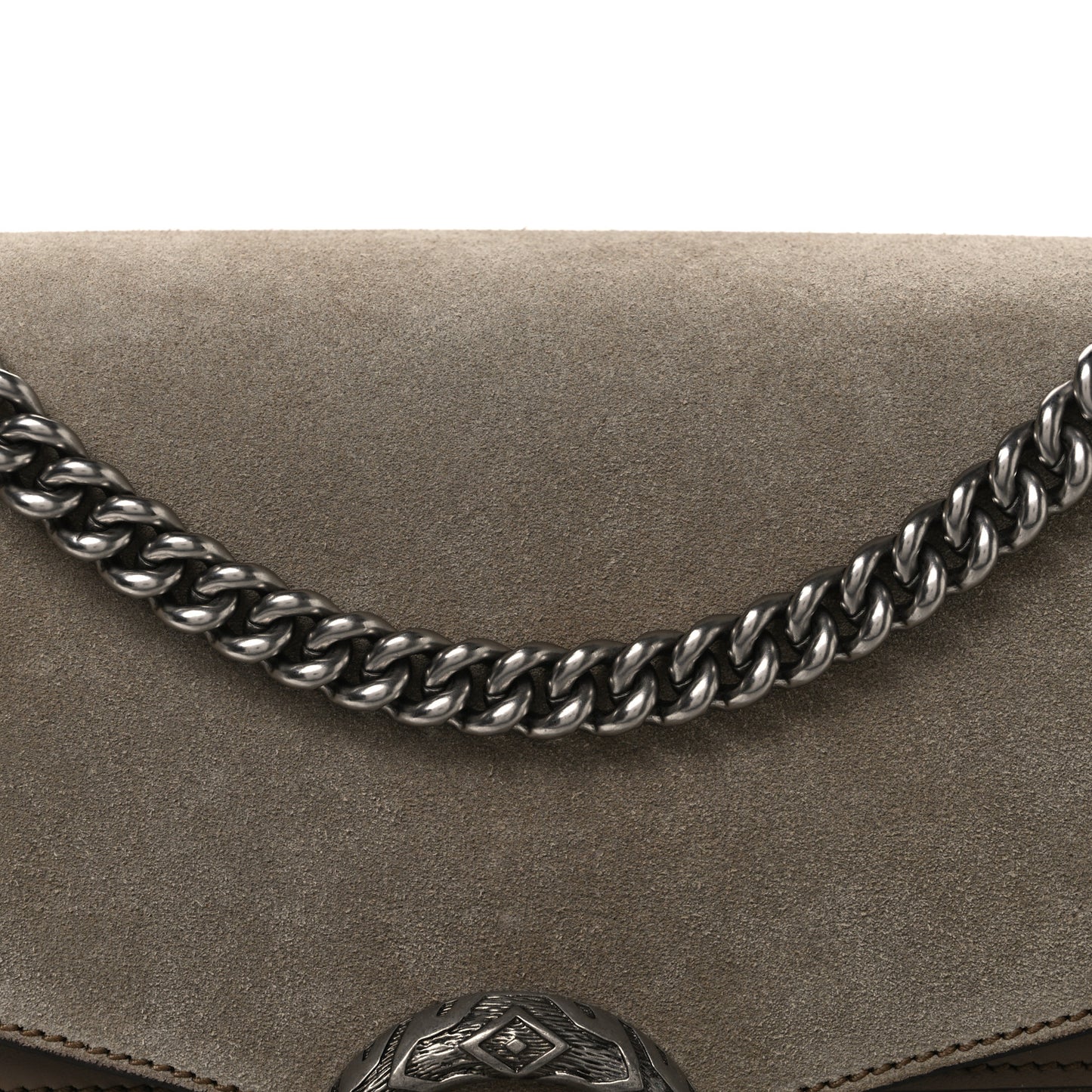 Suede Medium Dionysus Shoulder Bag Taupe Taupe