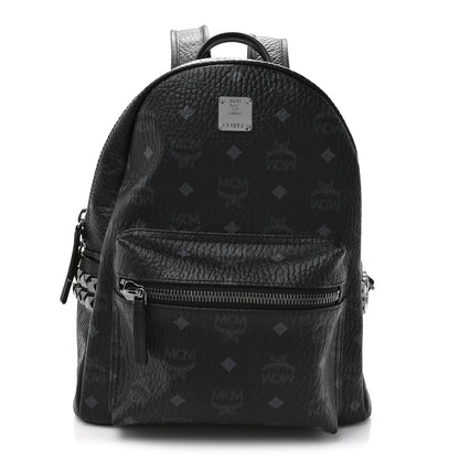 MCM Visetos Medium Side Studs Stark Backpack Black 1 of 9