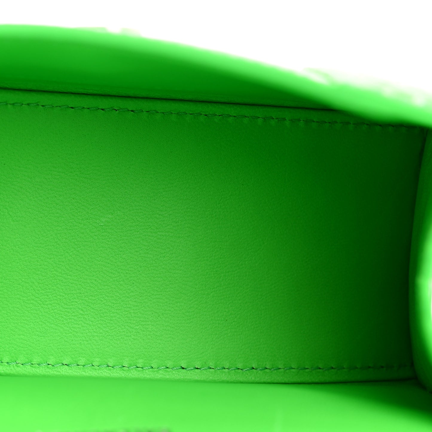 Shiny Calfskin Strass Crocodile Embossed Hourglass Top Handle Bag XS Fluo Green
