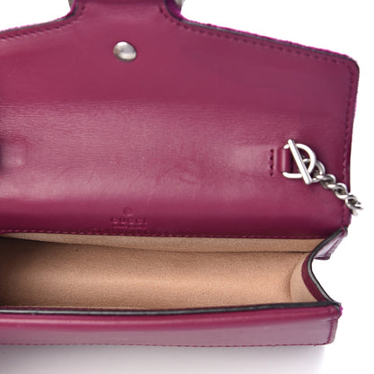 Gucci Velvet Super Mini Dionysus Shoulder Bag Fuchsia Violet Cyclamen 5 of 9