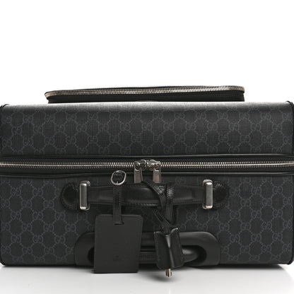 Gucci GG Supreme Monogram Four Wheel Suitcase Black Grey 11 of 11