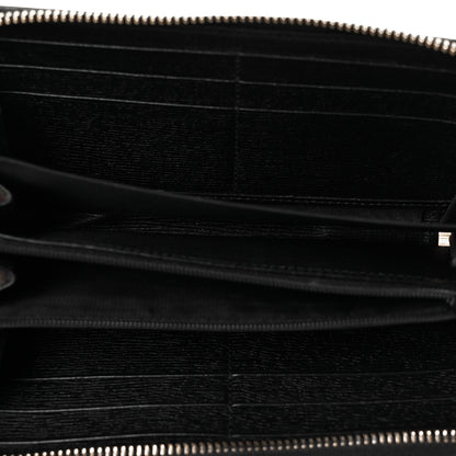 Gucci Shangai Calfskin Flora Knight Zip Around Wallet Black 4 of 8
