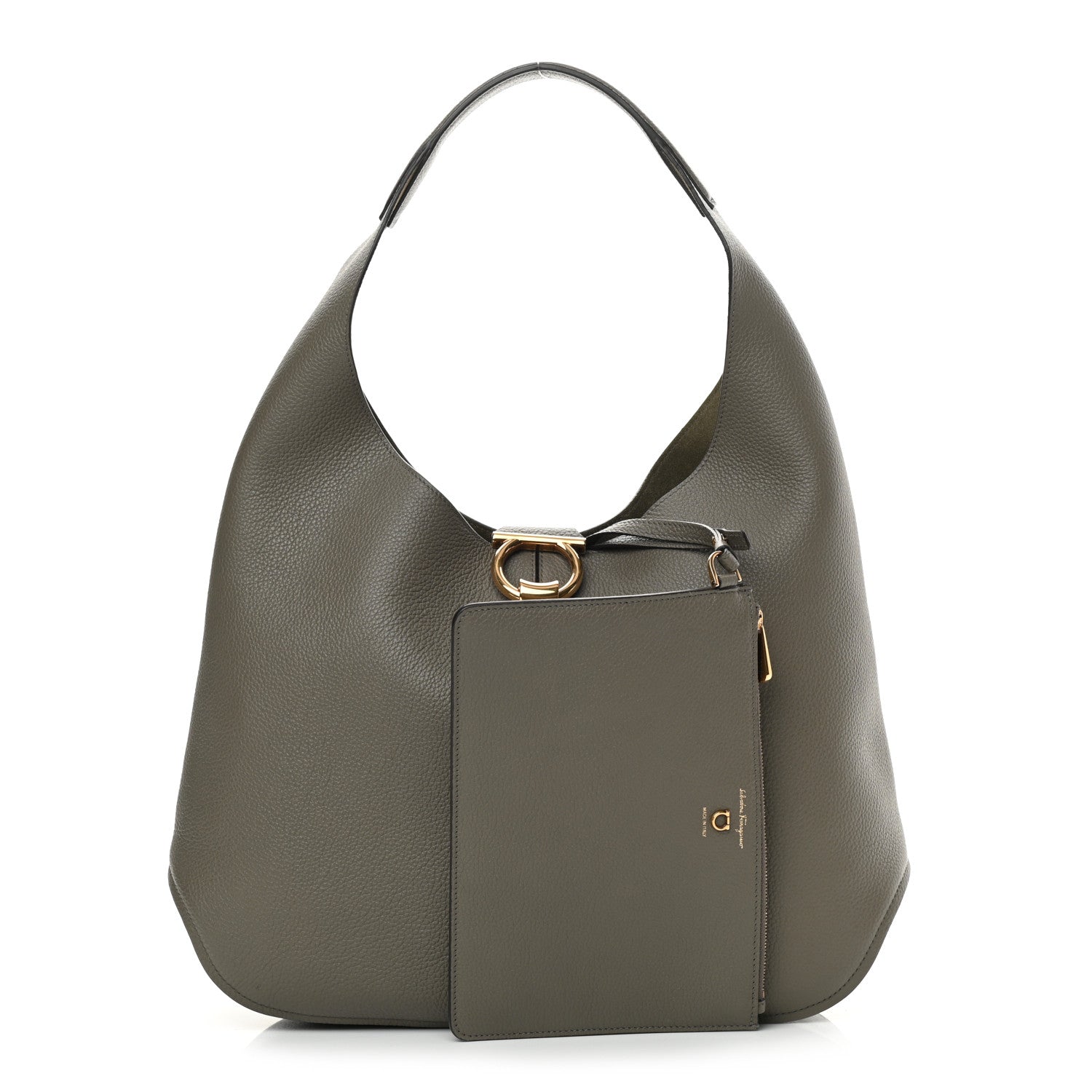 Salvatore Ferragamo Calfskin Margot Hobo Black 1 of 10