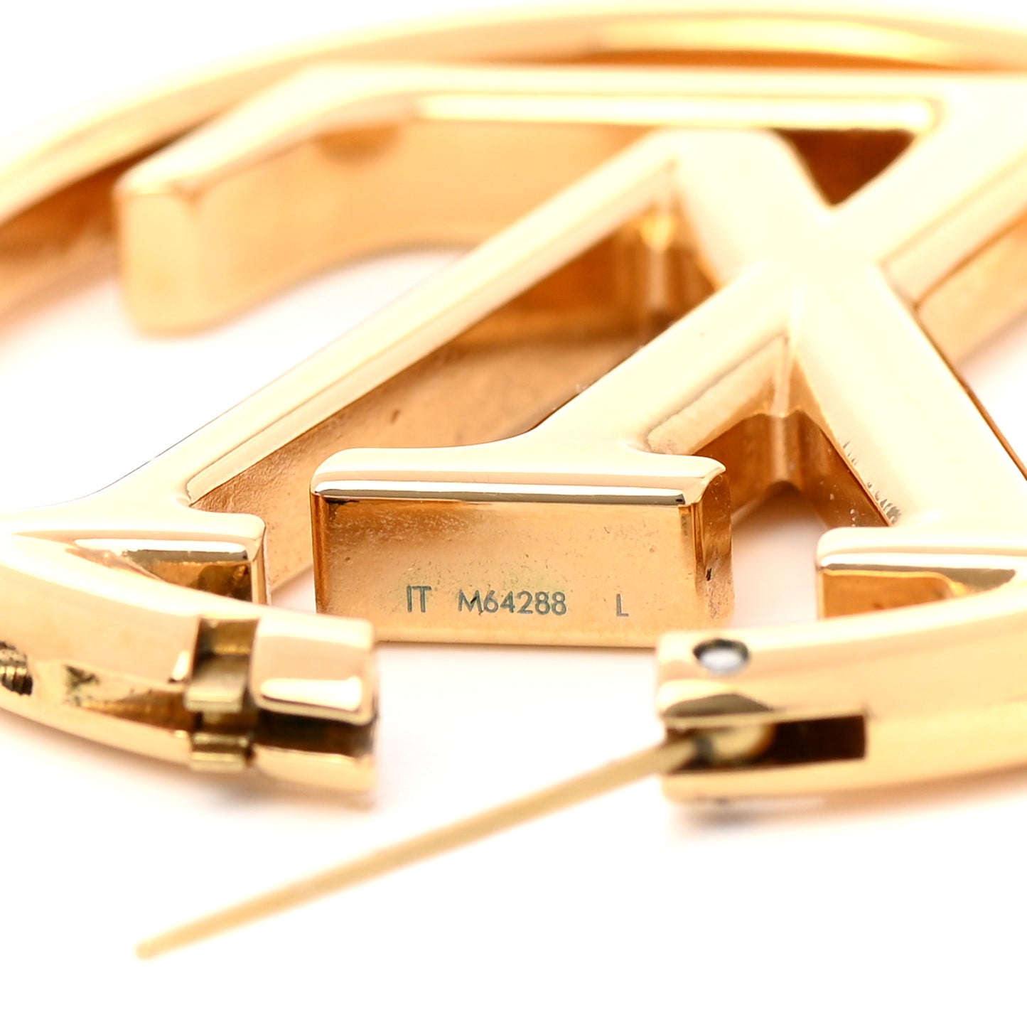 Metal Louise Hoop Earrings Gold