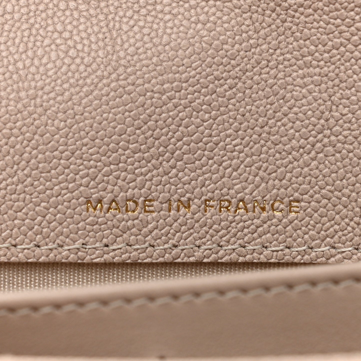 Caviar Quilted Large Boy Gusset Flap Wallet Beige
