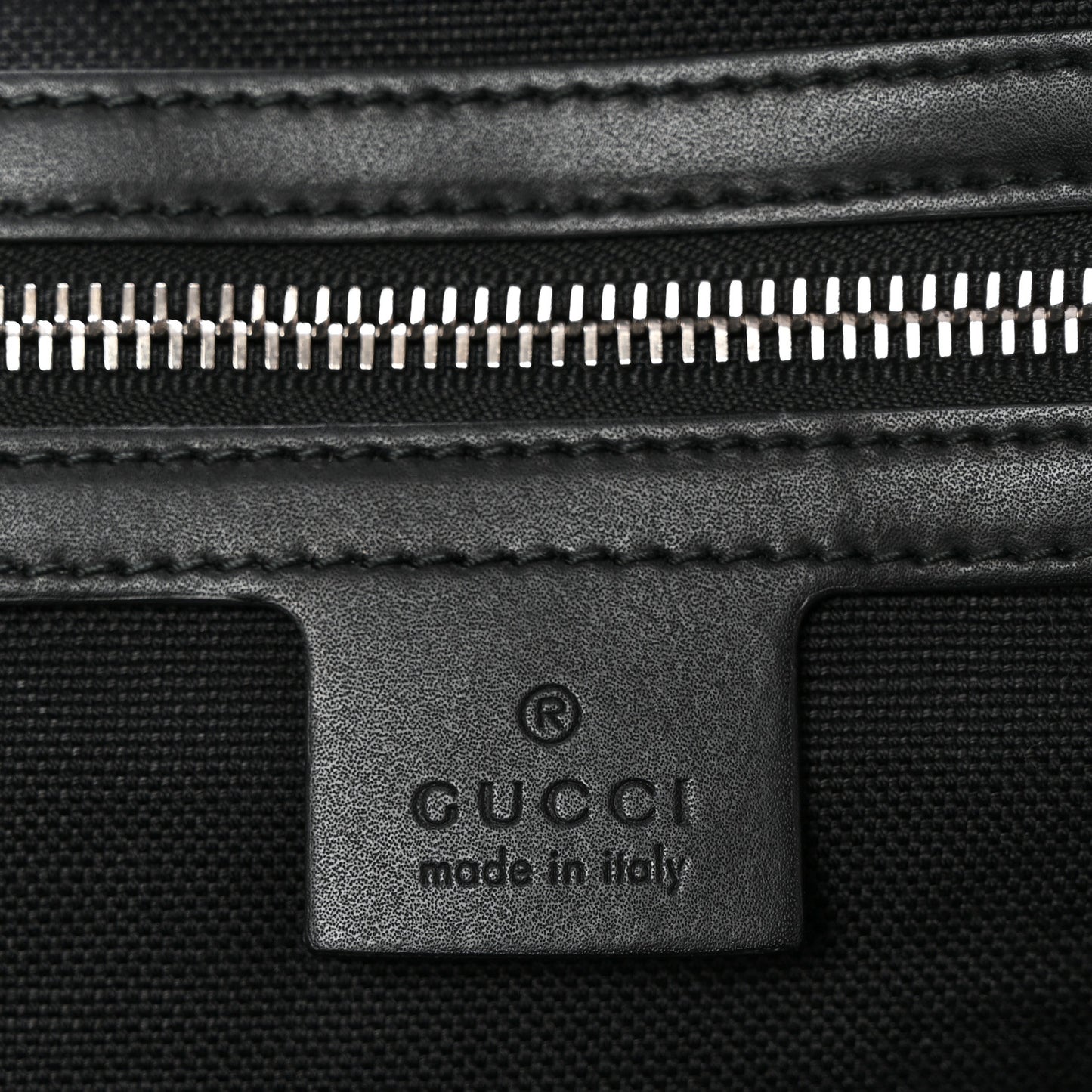 Soft GG Supreme Monogram Appia Calfskin Web Large Carry On Duffle Bag Black Grey