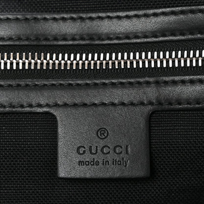 Gucci Soft GG Supreme Monogram Appia Calfskin Web Large Carry On Duffle Bag Black Grey 5 of 23