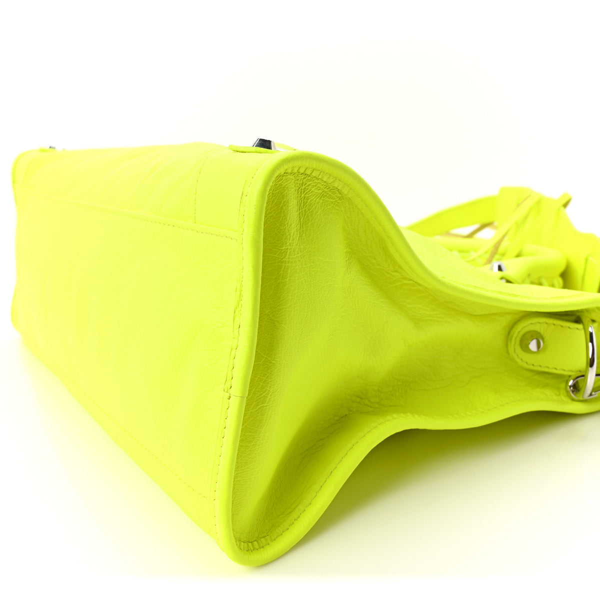 Balenciaga Agneau Classic Silver Hardware City Jaune Fluo 11 of 11