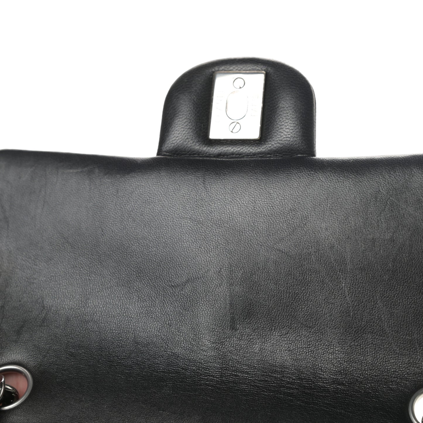Lambskin Quilted Mini Rectangular Flap Black