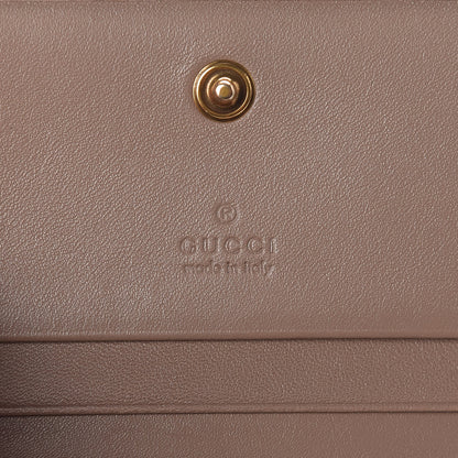 Gucci Calfskin Matelasse GG Marmont Card Case Wallet Porcelain Rose 6 of 9