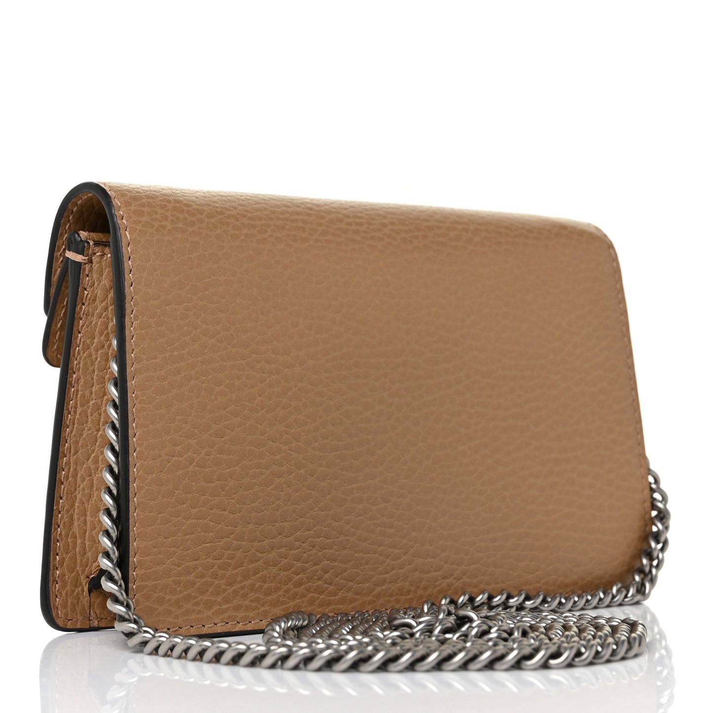Dollar Calfskin Crystal Super Mini Dionysus Shoulder Bag Natural Tan Black Diamond