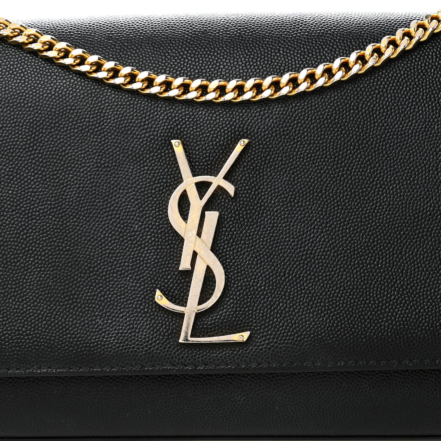 Grain De Poudre Medium Classic Monogram Kate Satchel Black