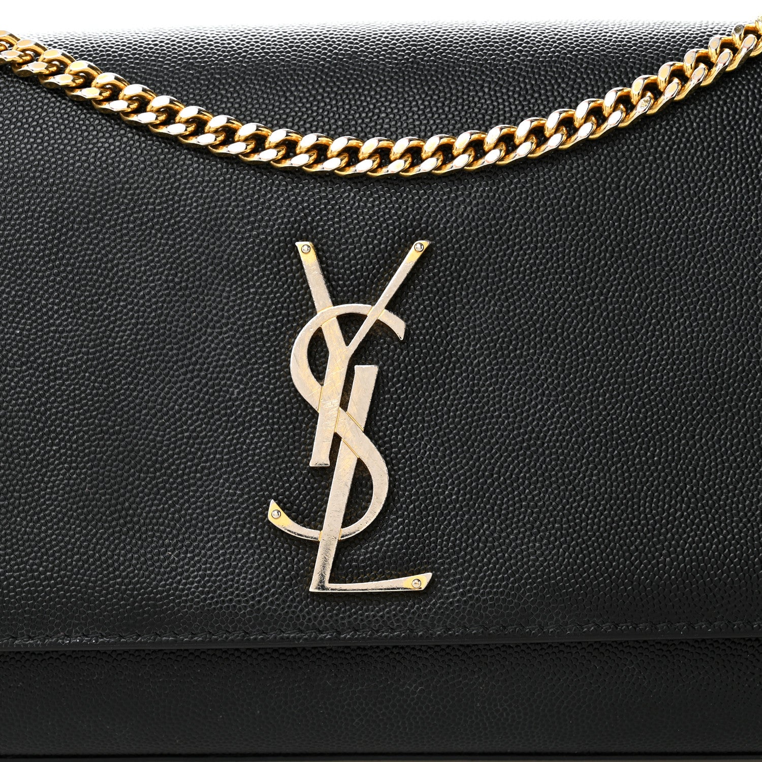 Saint Laurent Grain De Poudre Medium Classic Monogram Kate Satchel Black 8 of 15