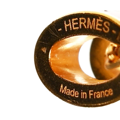 Hermes Lacquered Gold Mini Pop H Pendant Necklace Marron Glace 5 of 5