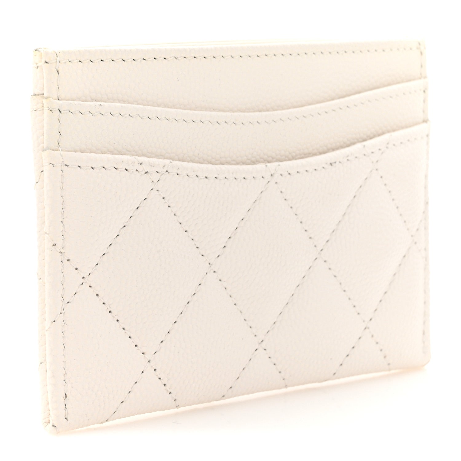 Chanel Caviar Quilted Card Holder White 3 of 9