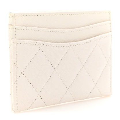 Chanel Caviar Quilted Card Holder White 3 of 9