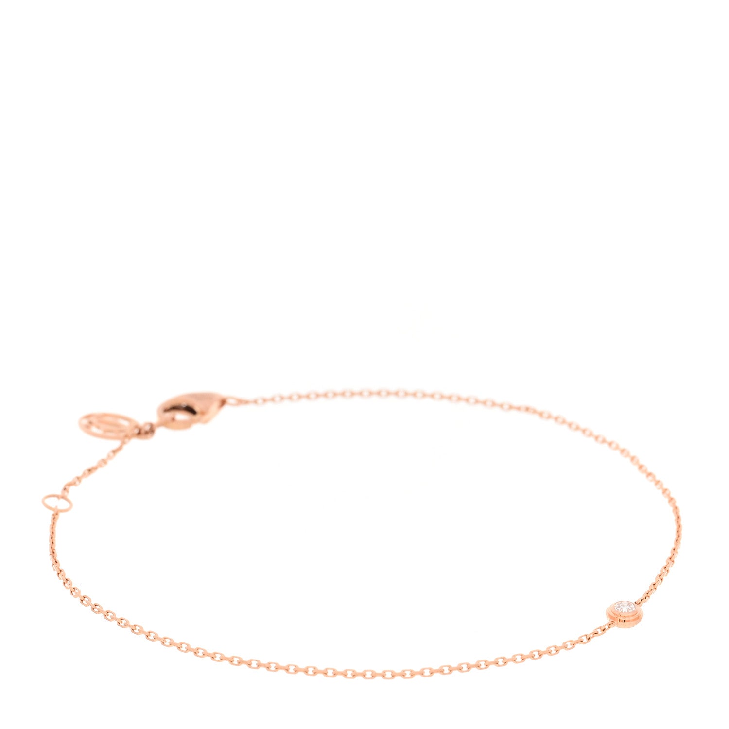 Cartier 18K Pink Gold Diamond XS D'Amour Bracelet 1 of 5