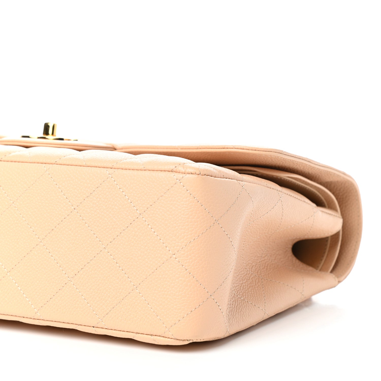 Chanel Caviar Quilted Jumbo Double Flap Beige 8 of 10