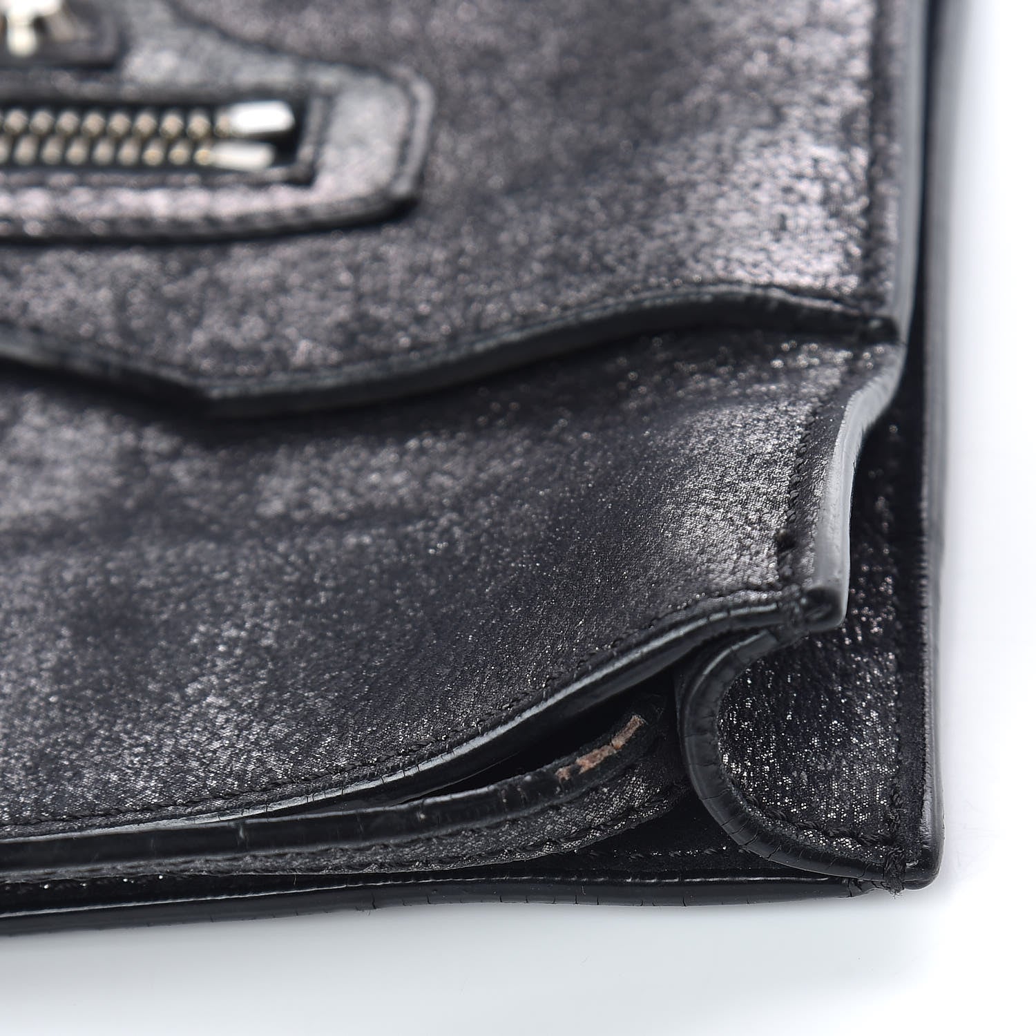 Balenciaga Metallic Calfskin Milkyway Papier Crossbody Bag Black 9 of 15