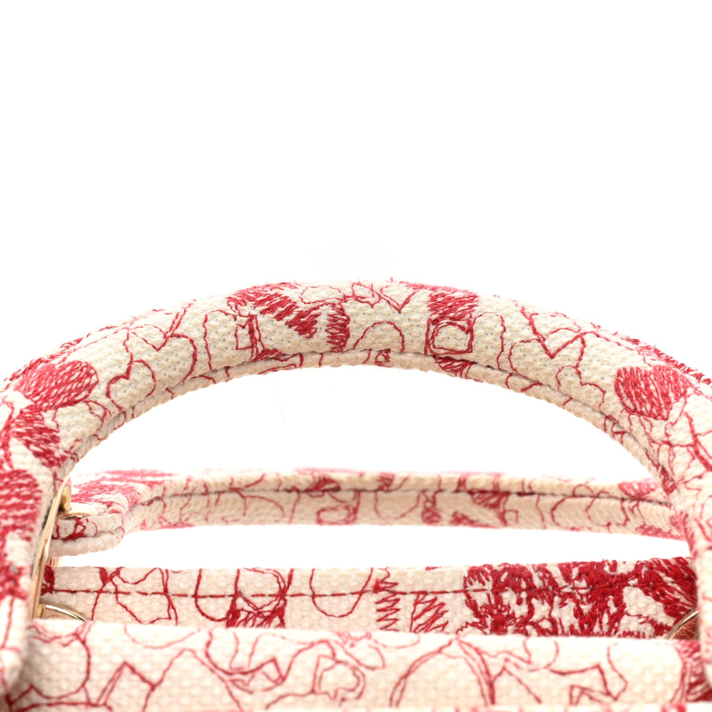 Canvas Embroidered Medium Dioramour D-Royaume Lady D-Lite Red Multicolor