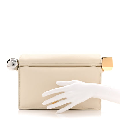Jacquemus Smooth Calfskin La Pochette Rond Carre Light Ivory 2 of 9