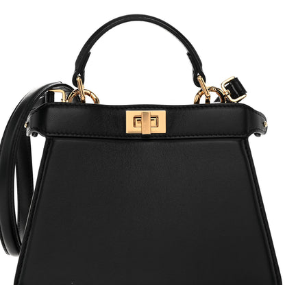 Fendi Shiny Nappa Petite Peekaboo I SEE U Satchel Black 8 of 10