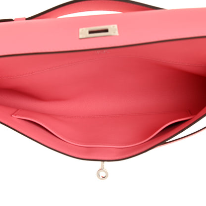 Hermes Swift Kelly Cut Clutch Pochette Rose D'Ete 6 of 14