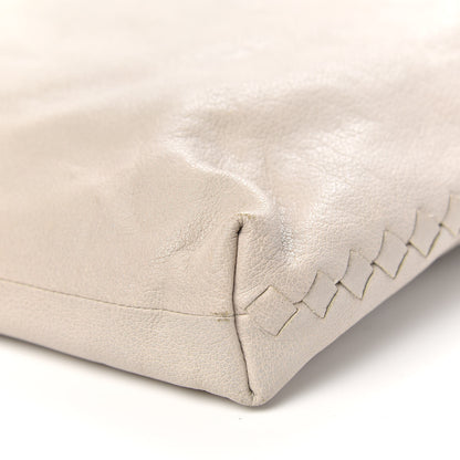 Bottega Veneta Nappa Calfskin Intrecciato Shopper Tote White Sand 9 of 9