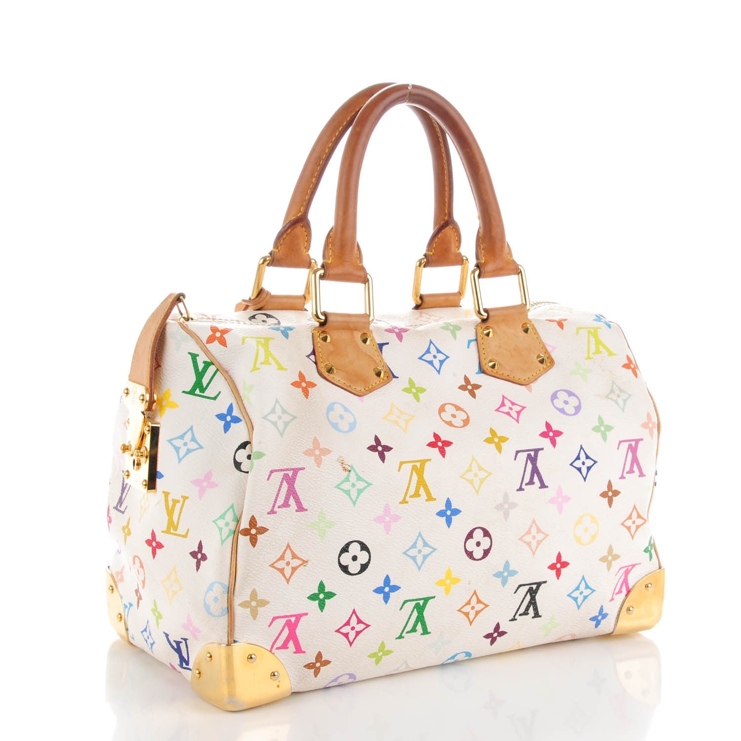 Louis Vuitton Monogram Multicolor Speedy 30 White 3 of 13